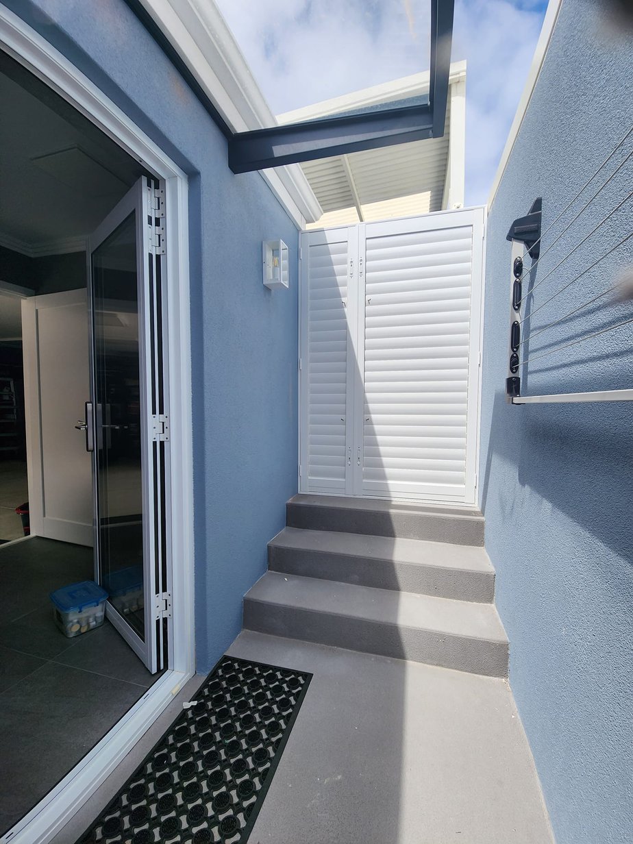 outdoor aluminum shutters installed in Mindarie, Western Australia