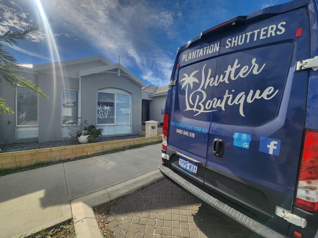 shutter boutique van in front of serviced house in Alkimos