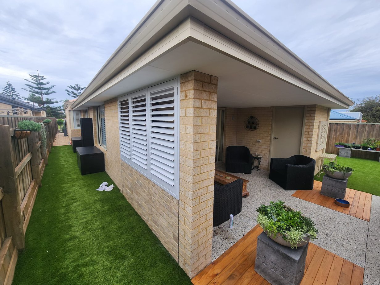 aluminum outdoor plantation shutters in Fremantle